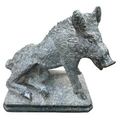 Italienische geschnitzte Marmor-Boar-Skulptur