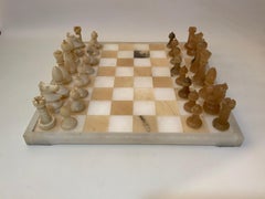 Italian Carved Marble Chess Set