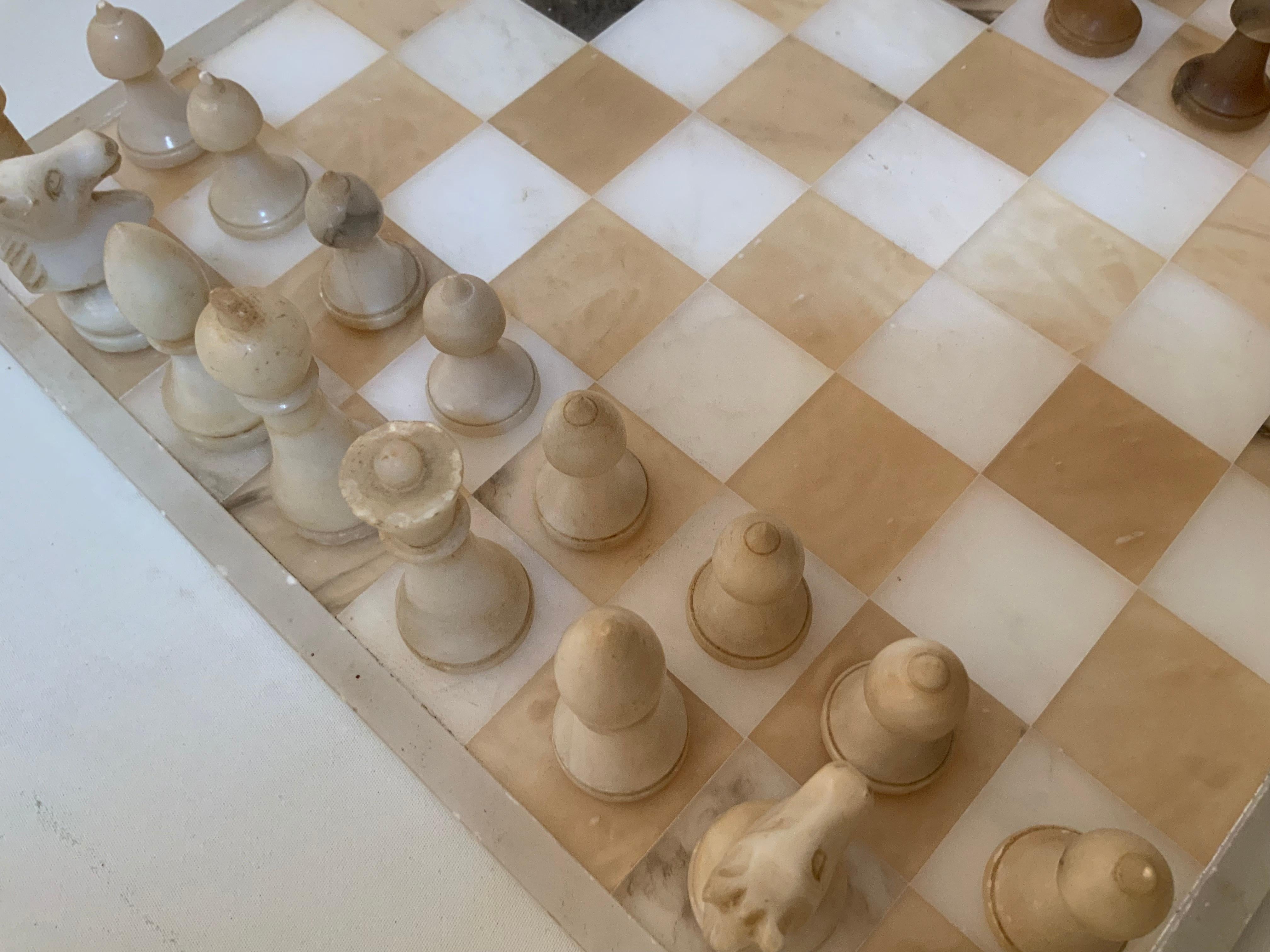 marble chess set made in italy