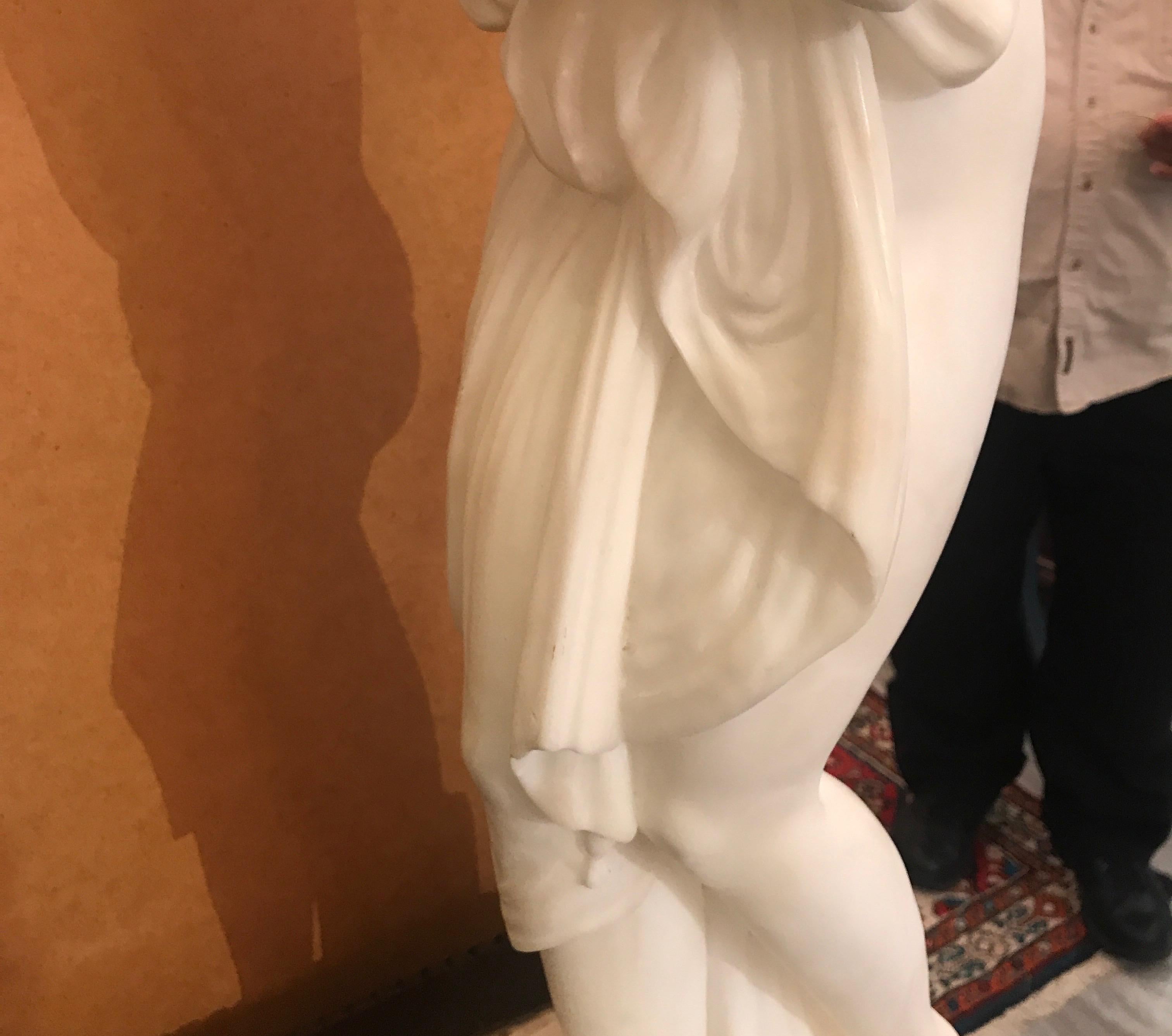 Italian Carved Marble Neoclassical Sculpture 4