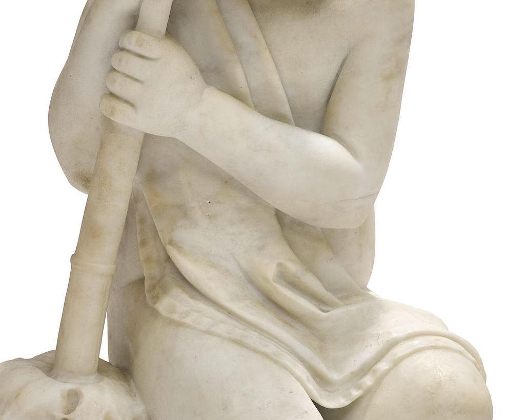 Italian Carved Marble Sculpture of a Child, 19th Century 1