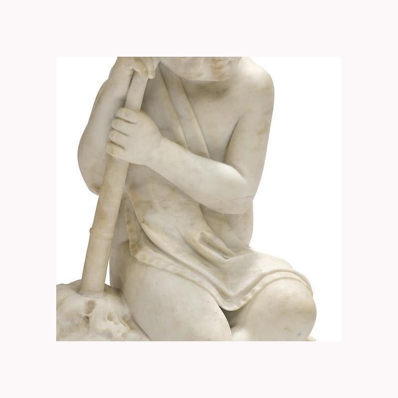 Italian Carved Marble Sculpture of a Child, 19th Century For Sale 2