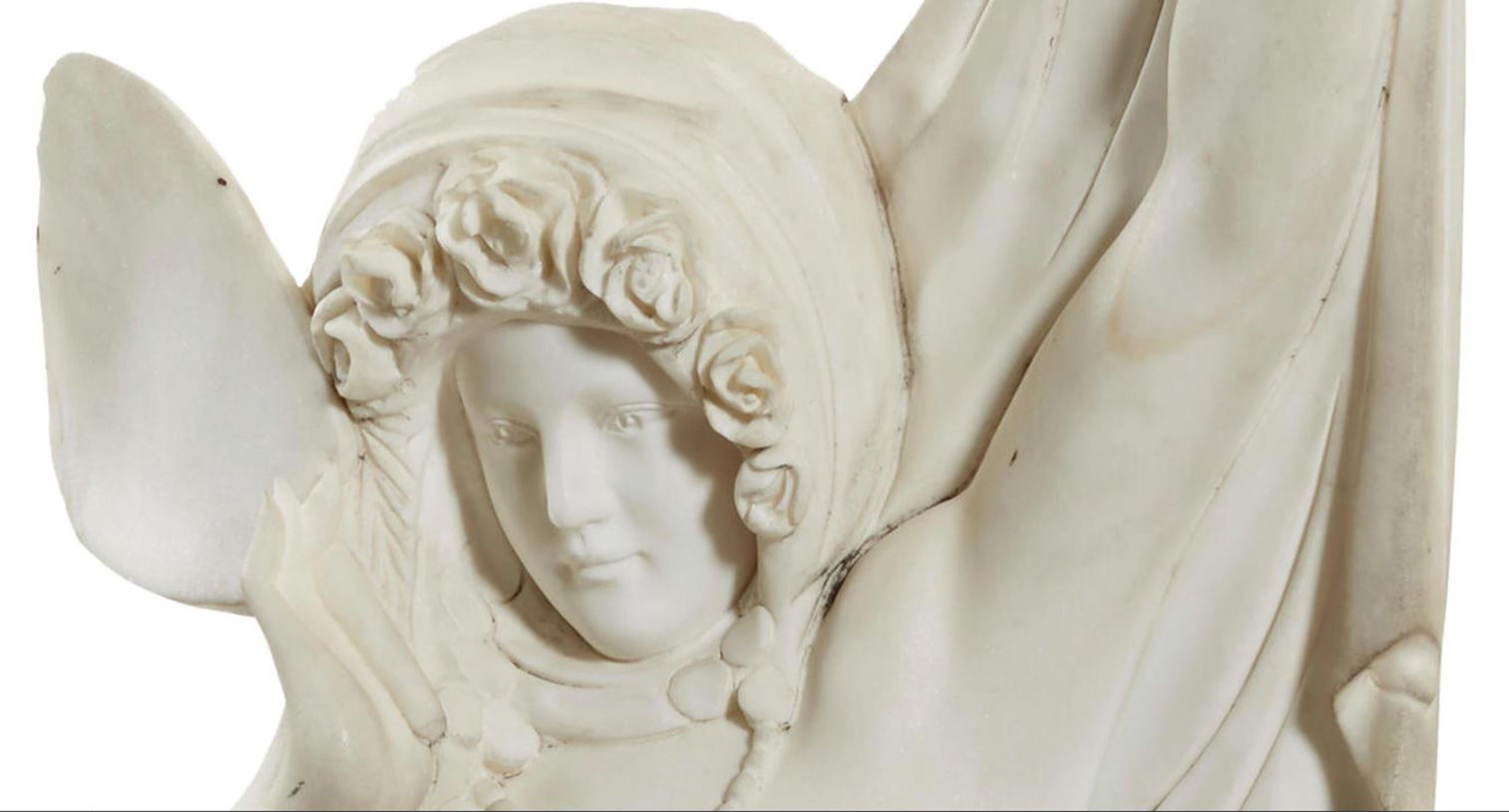 hand carved marble statues