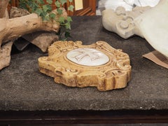 Italian Carved Marble Stemma Plaque with Maltese Cross