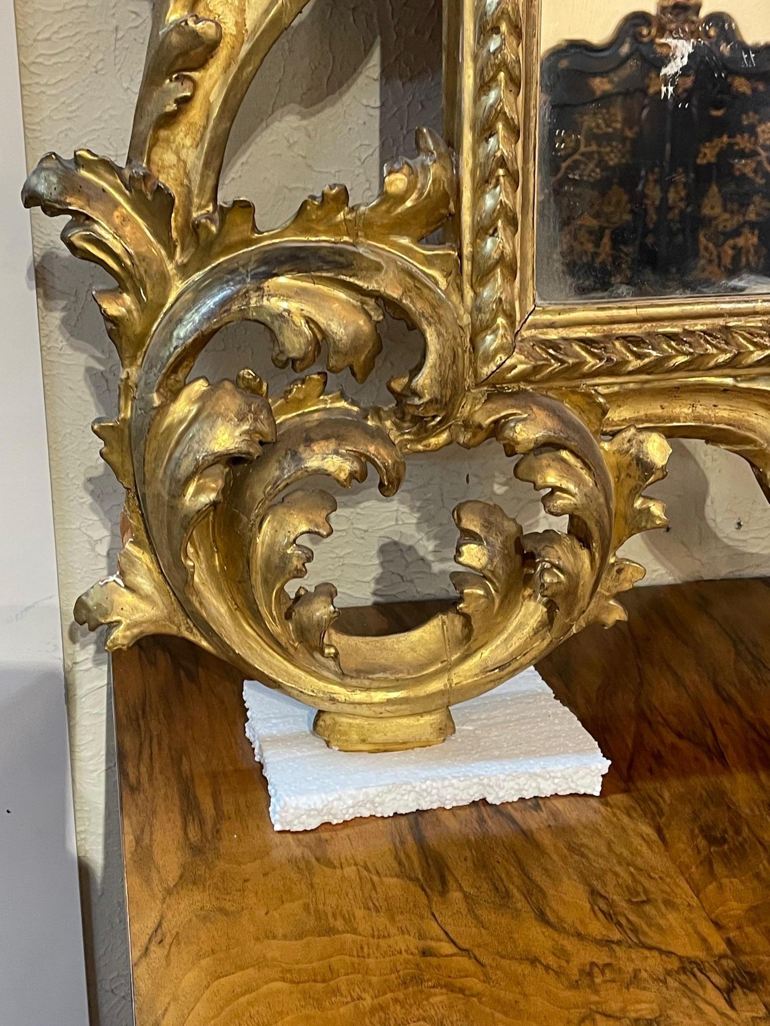 Italian Carved Mirror For Sale 1