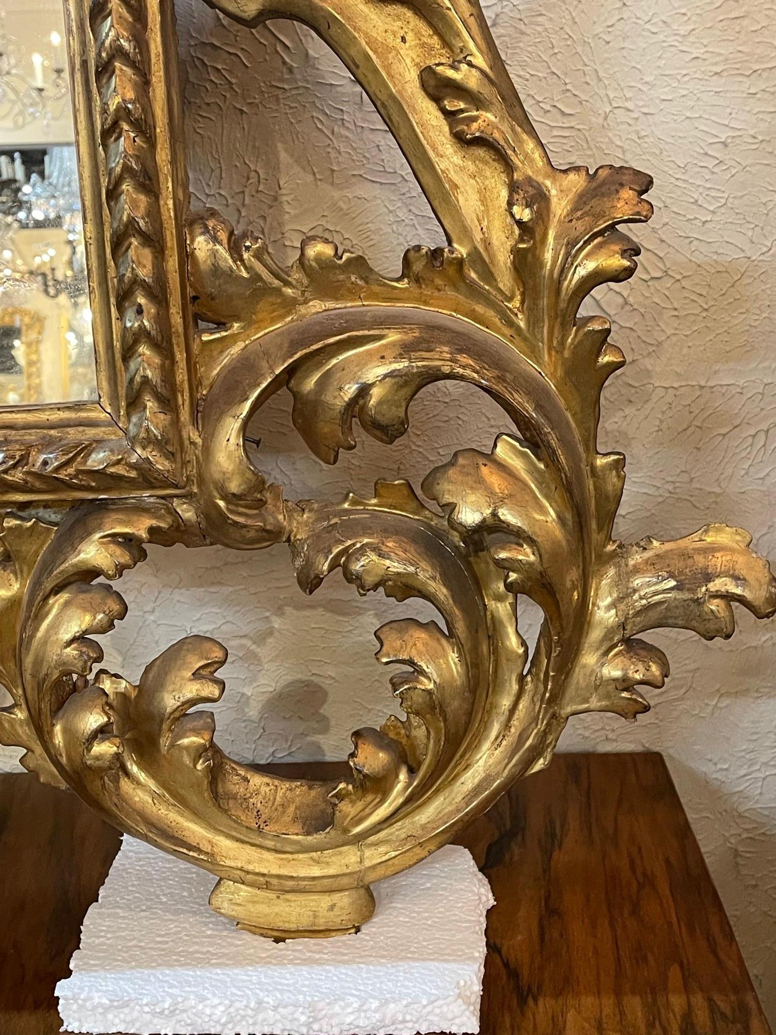 Italian Carved Mirror For Sale 3