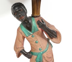 Italian Carved Nubian Side Table Circa 1950's