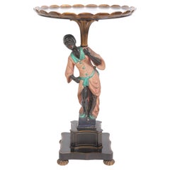 Italian Carved Nubian Side Table Circa 1950
s