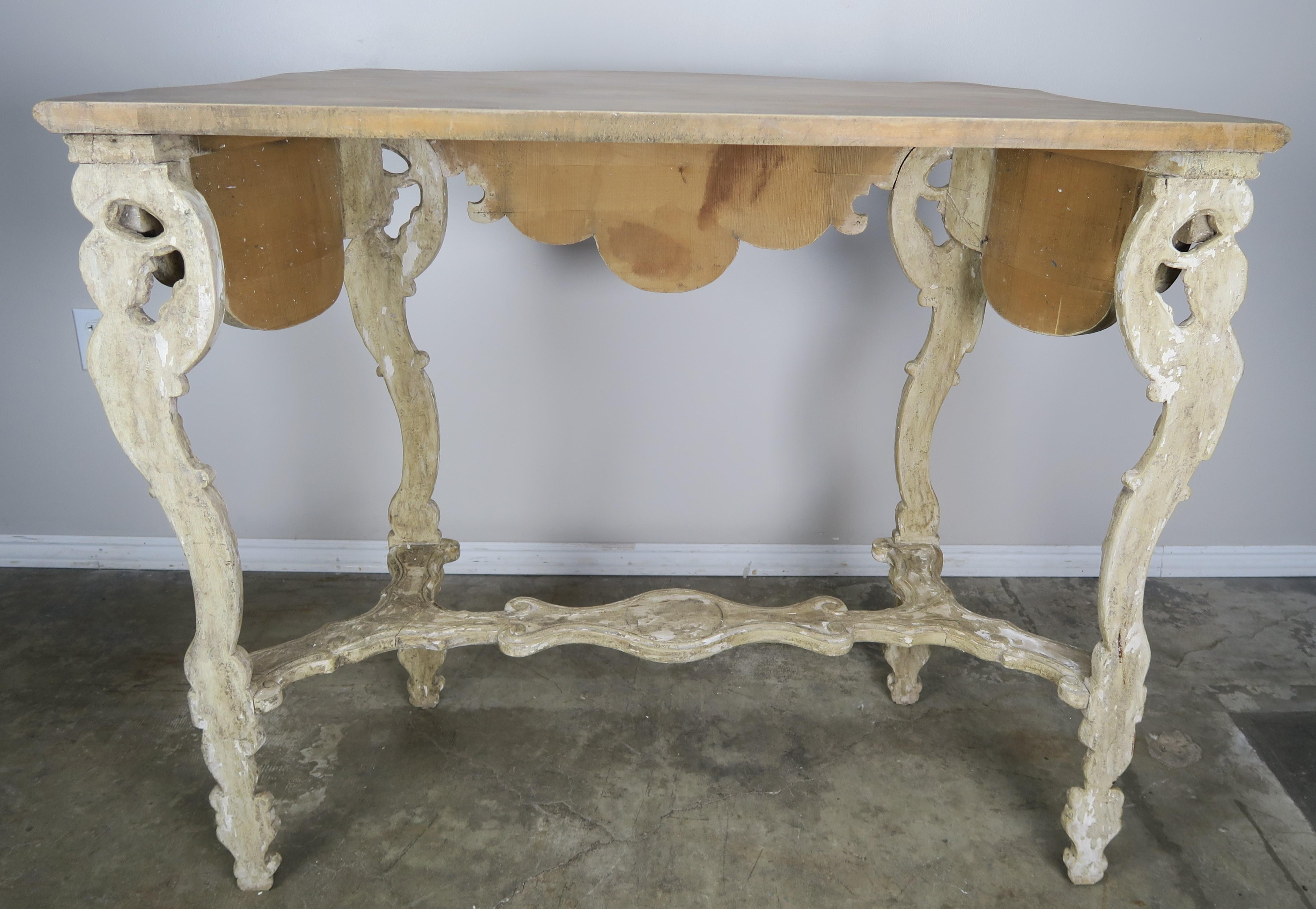 Italian Carved Painted Console, circa 1930s 3