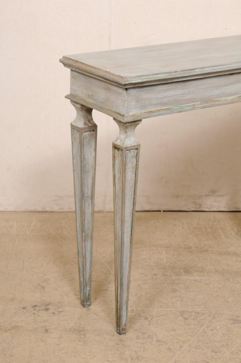 Italian Carved and Painted Wood Console Table, Cute For Sale at 1stDibs