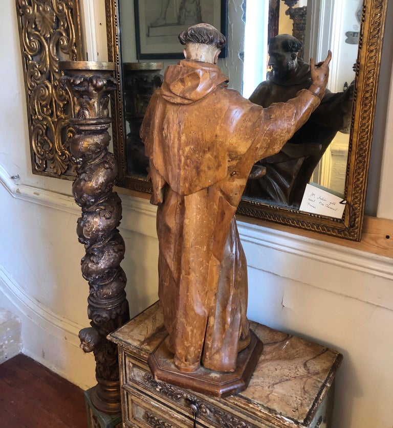 Italian Carved Religious Statue For Sale at 1stDibs