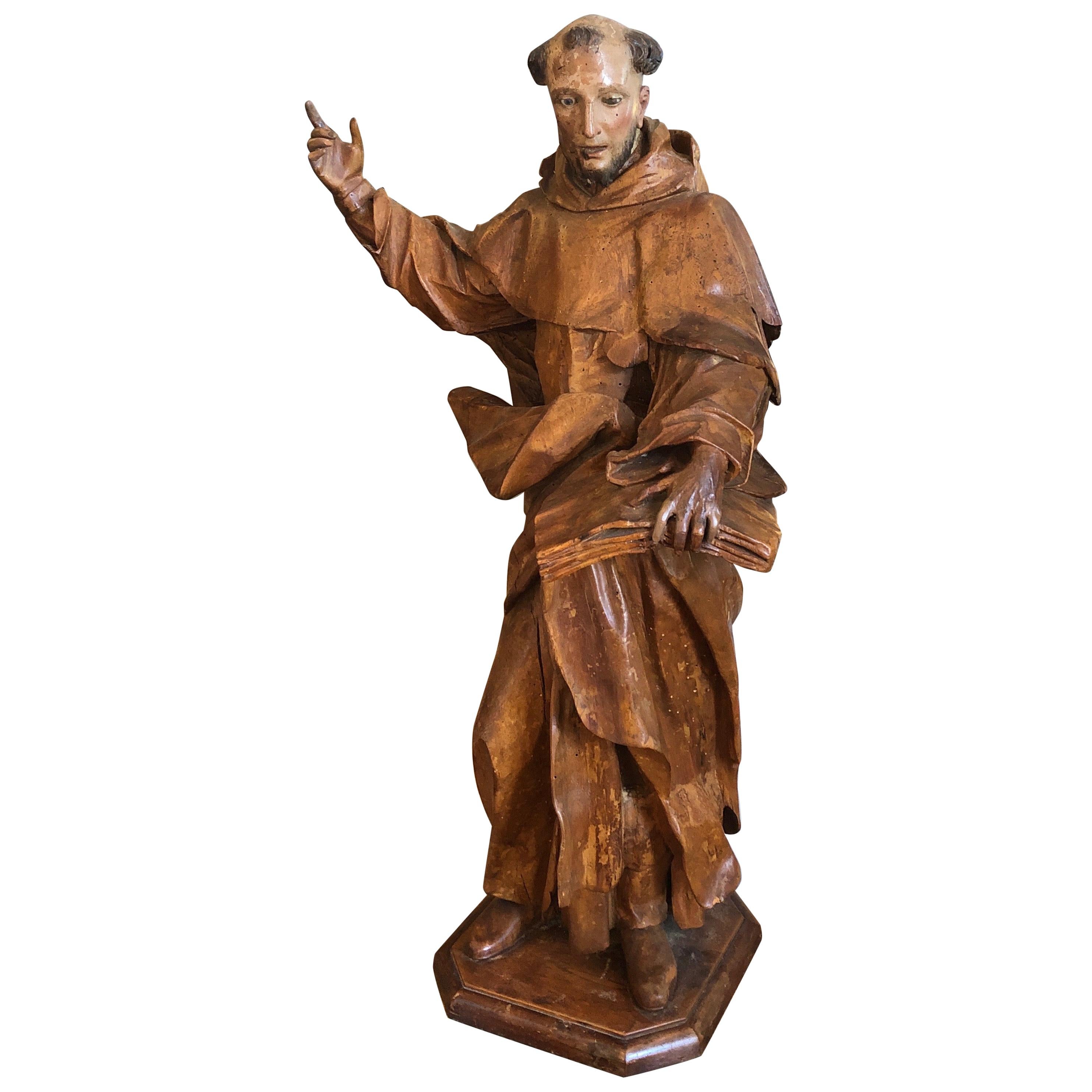 Italian Carved Religious Statue For Sale at 1stDibs