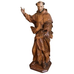 Antique Italian Carved Religious Statue