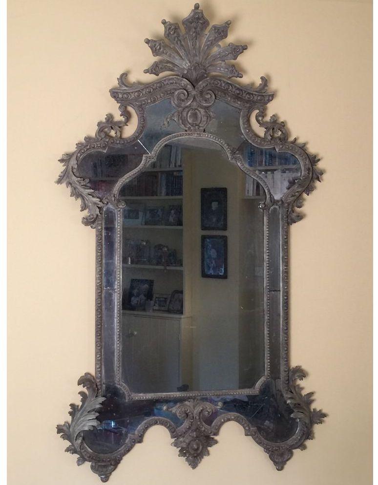 Early 19th Century Italian Carved Rococo Mirror