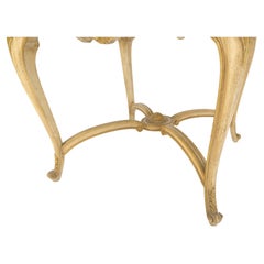 Italian Carved Scallops Decorated 25" Square Cherry Top Sid End Occasional Table