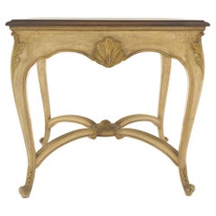 Italian Carved Scallops Decorated 25" Square Cherry Top Sid End Occasional Table