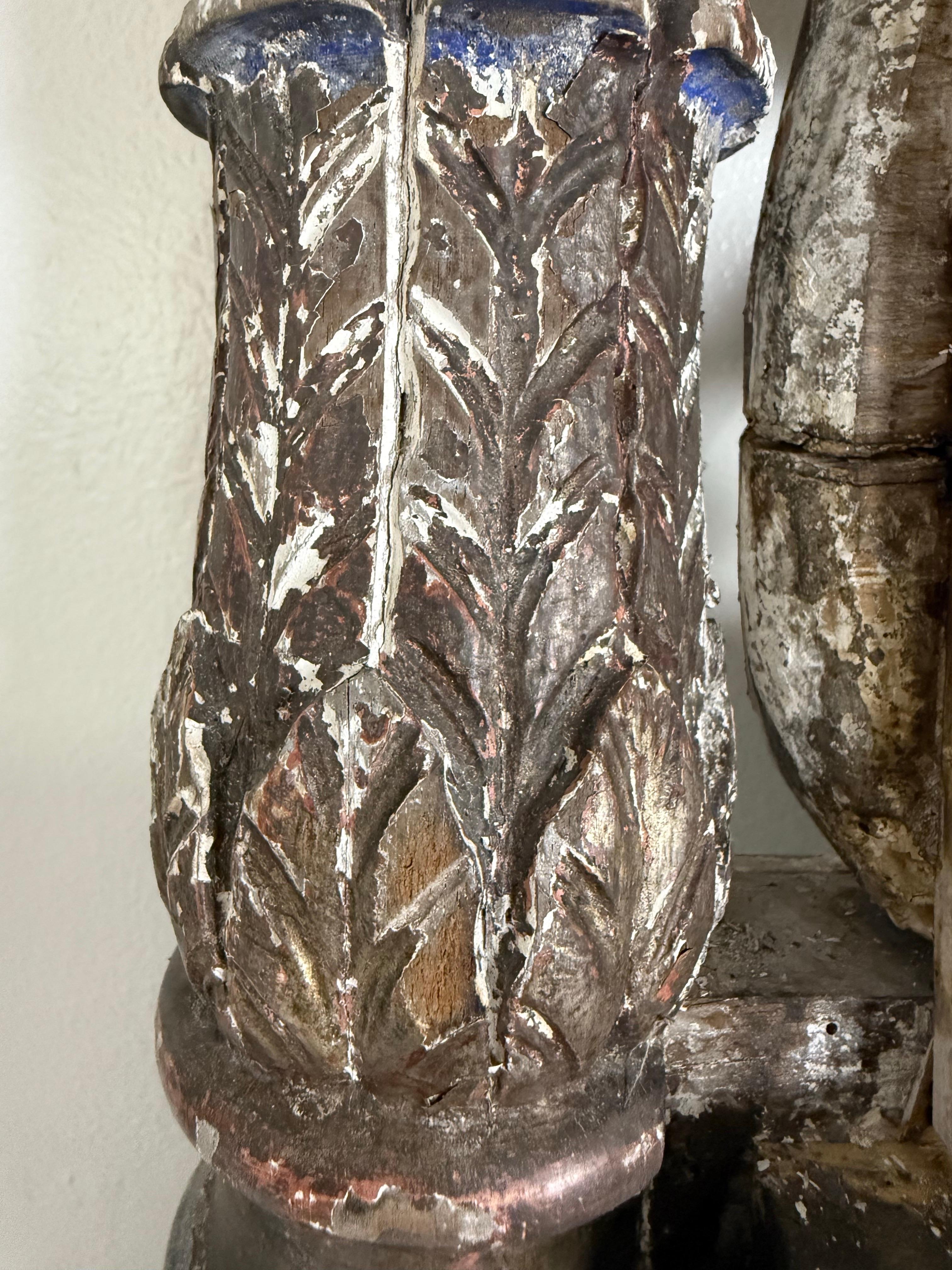 Italian Carved Silvered Mirror For Sale 7