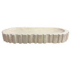 Italian Carved Travertine Tray