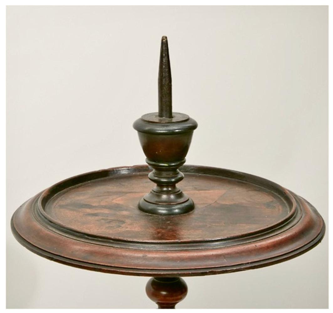 Baroque Italian Carved Walnut 18th Century Torchere For Sale