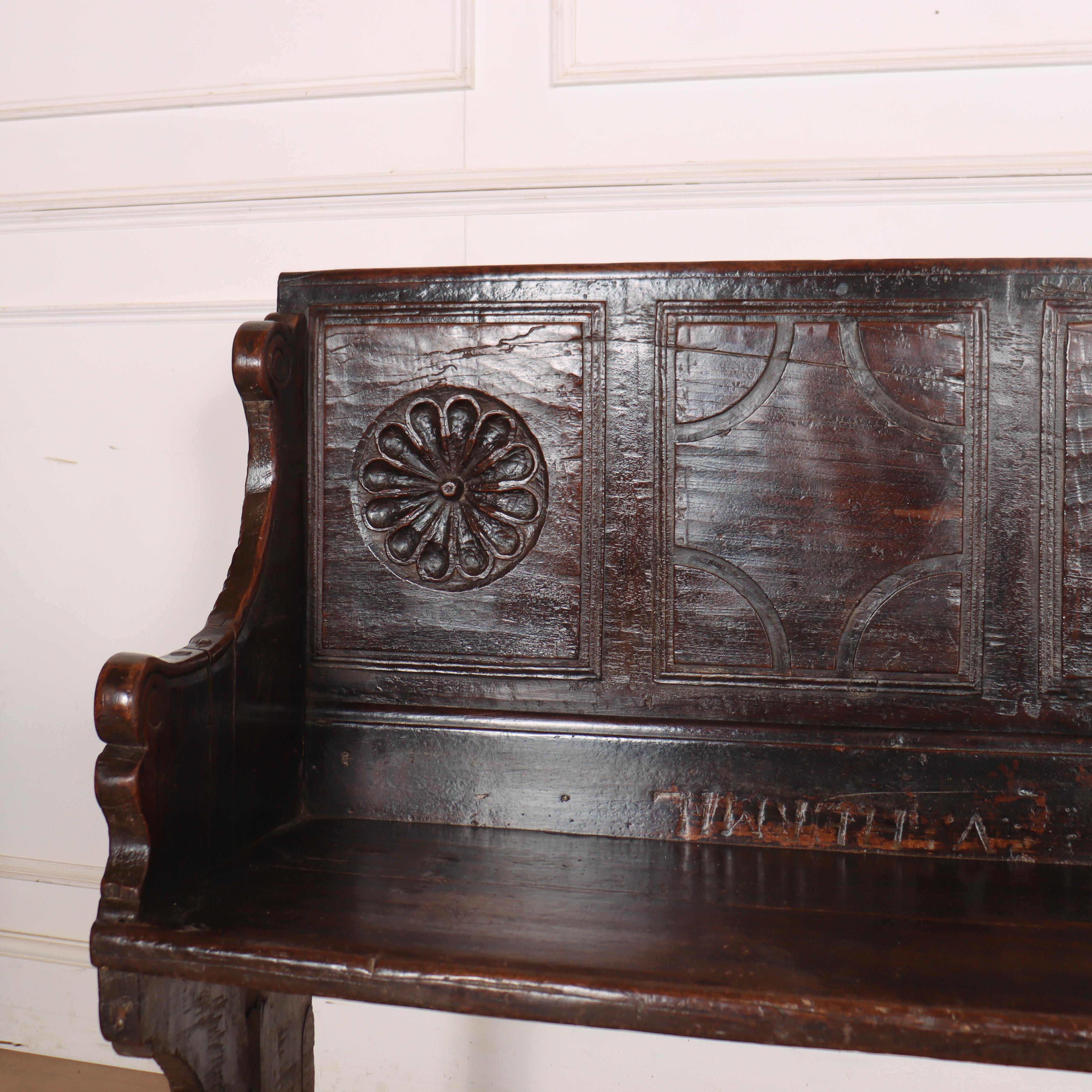 Mid 18th century Italian carved walnut bench. Great colour on carved paw feet. 1750. 

Seat Height: 20.5-inches


Code: 8991

Dimensions:
W: 68