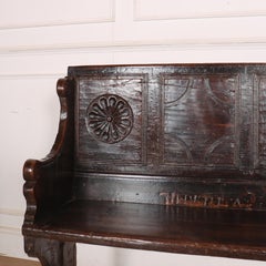 Italian Carved Walnut Bench