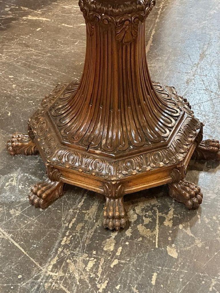19th Century Italian Carved Walnut Table For Sale
