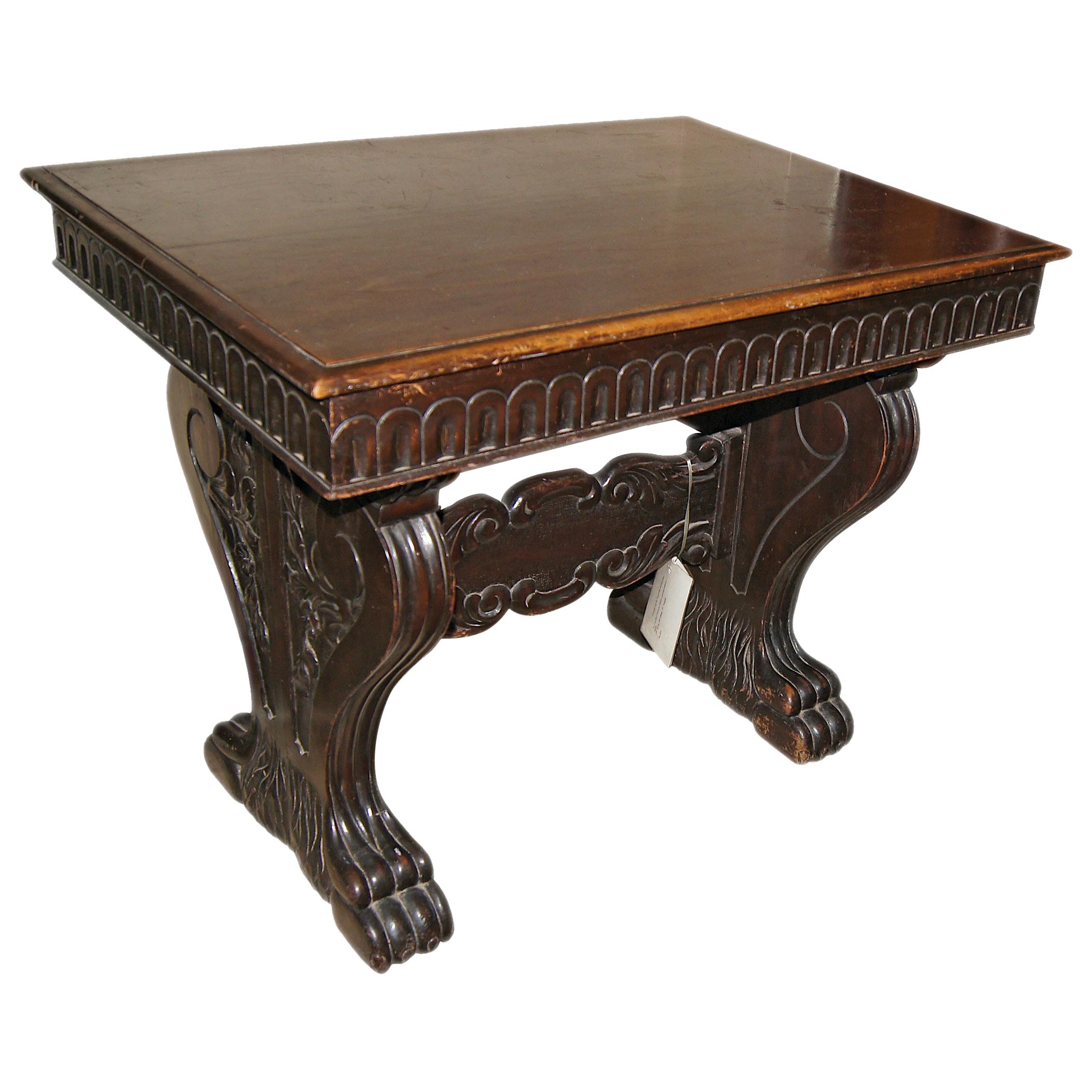 Italian Carved Walnut Table