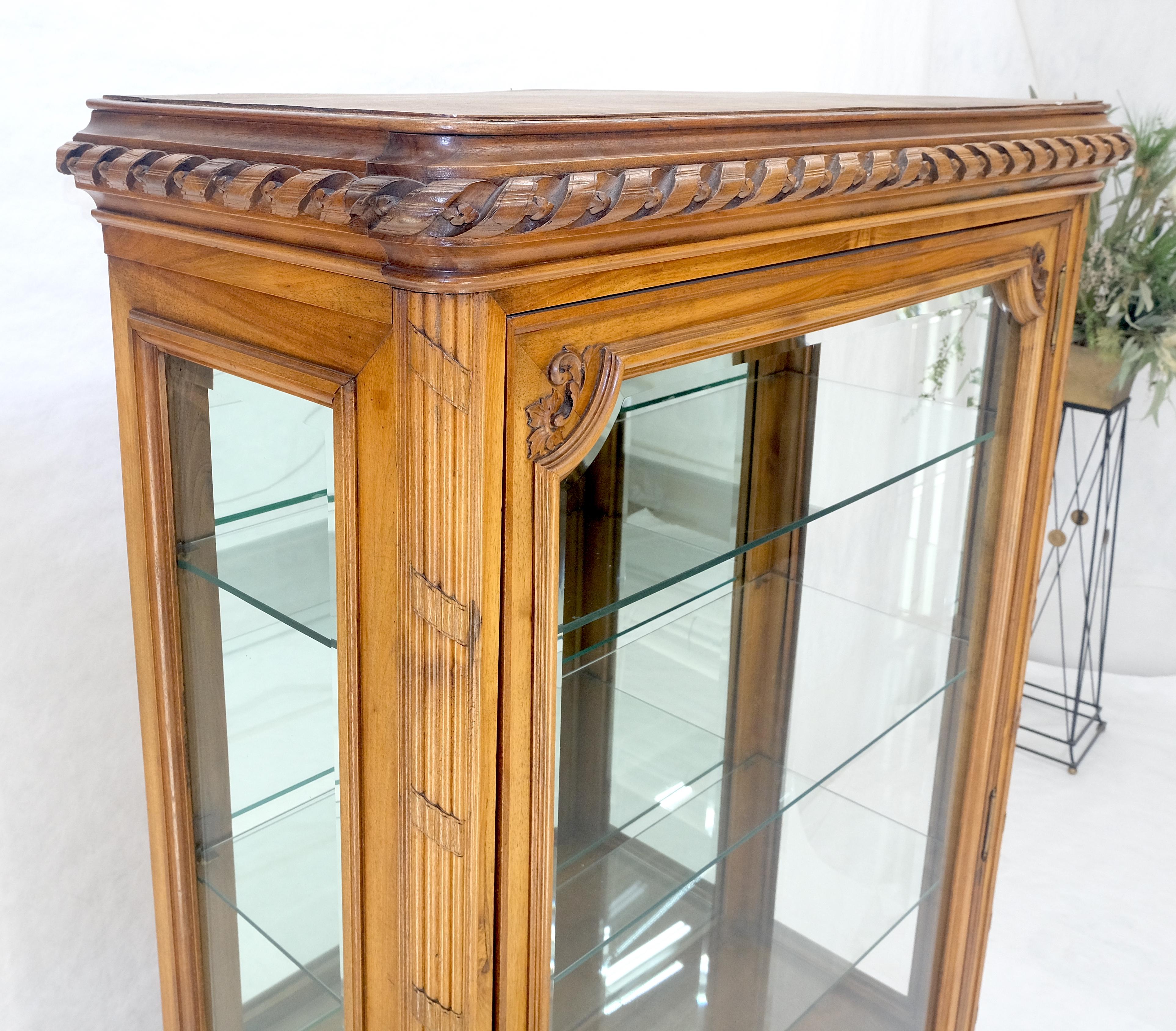 Italienisch geschnitzt Wood Compact Eine Tür Kompakt Vitrine Vitrine MINT im Angebot 3