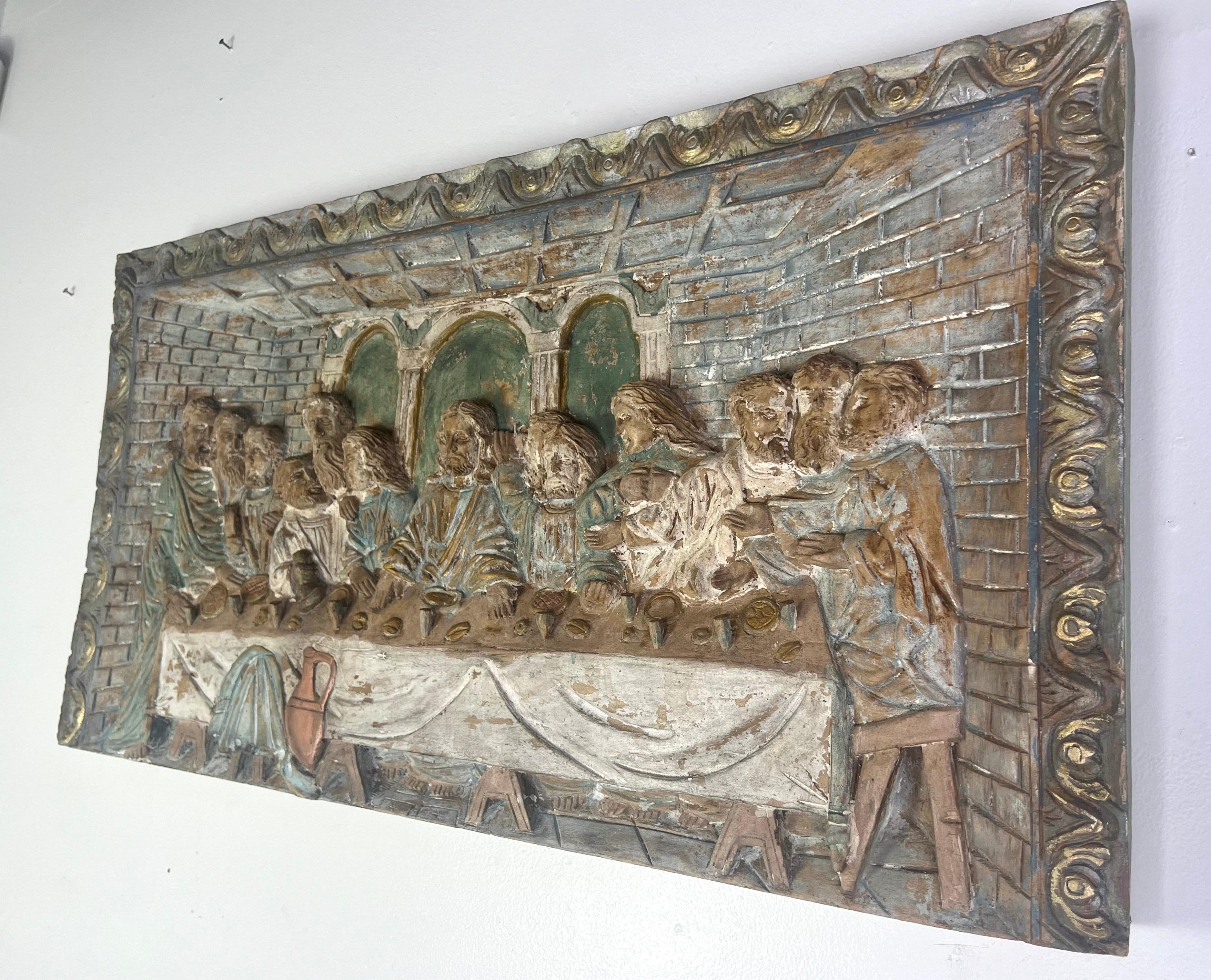 Représentation italienne en bois sculpté de 