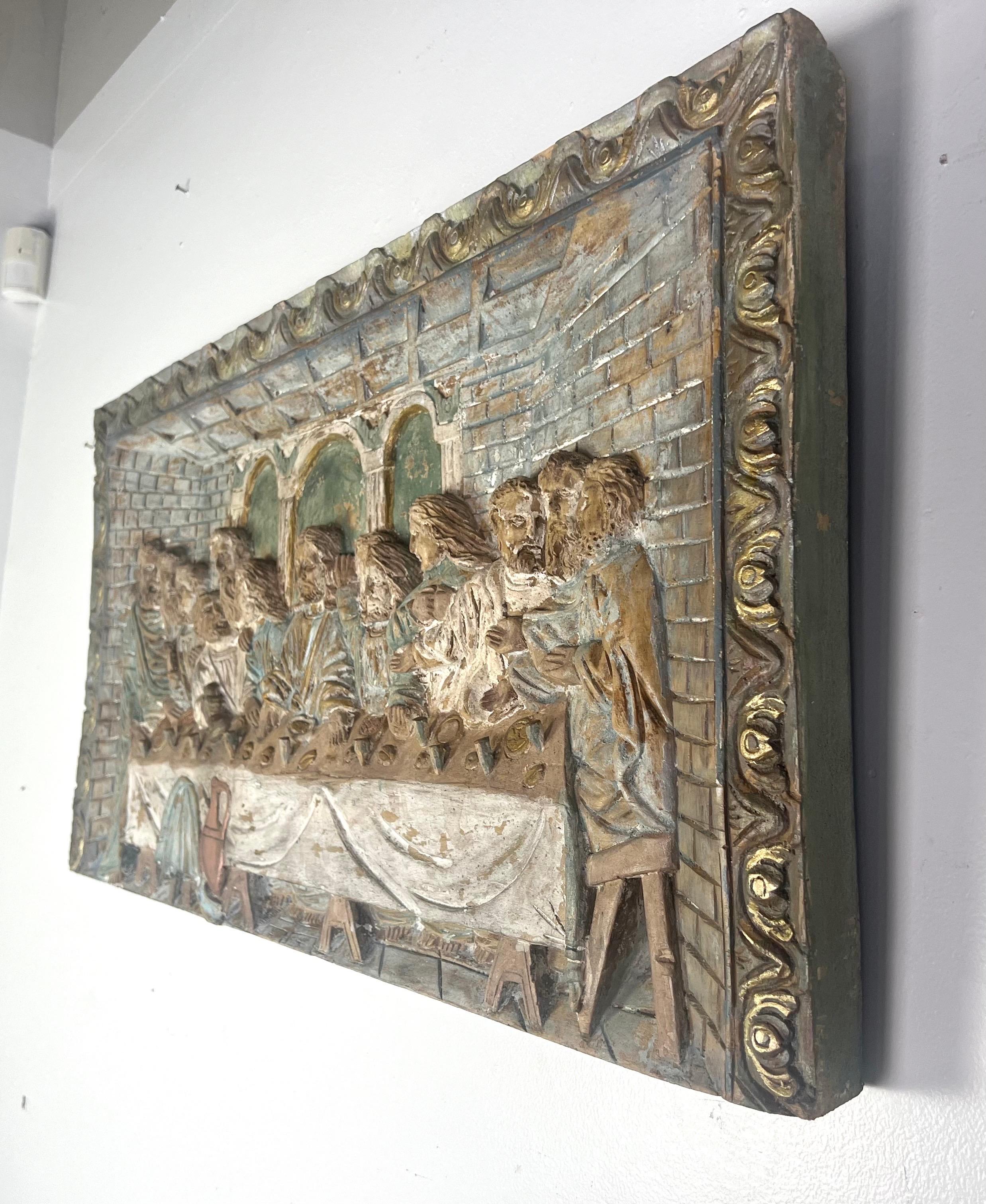 Représentation italienne en bois sculpté de 