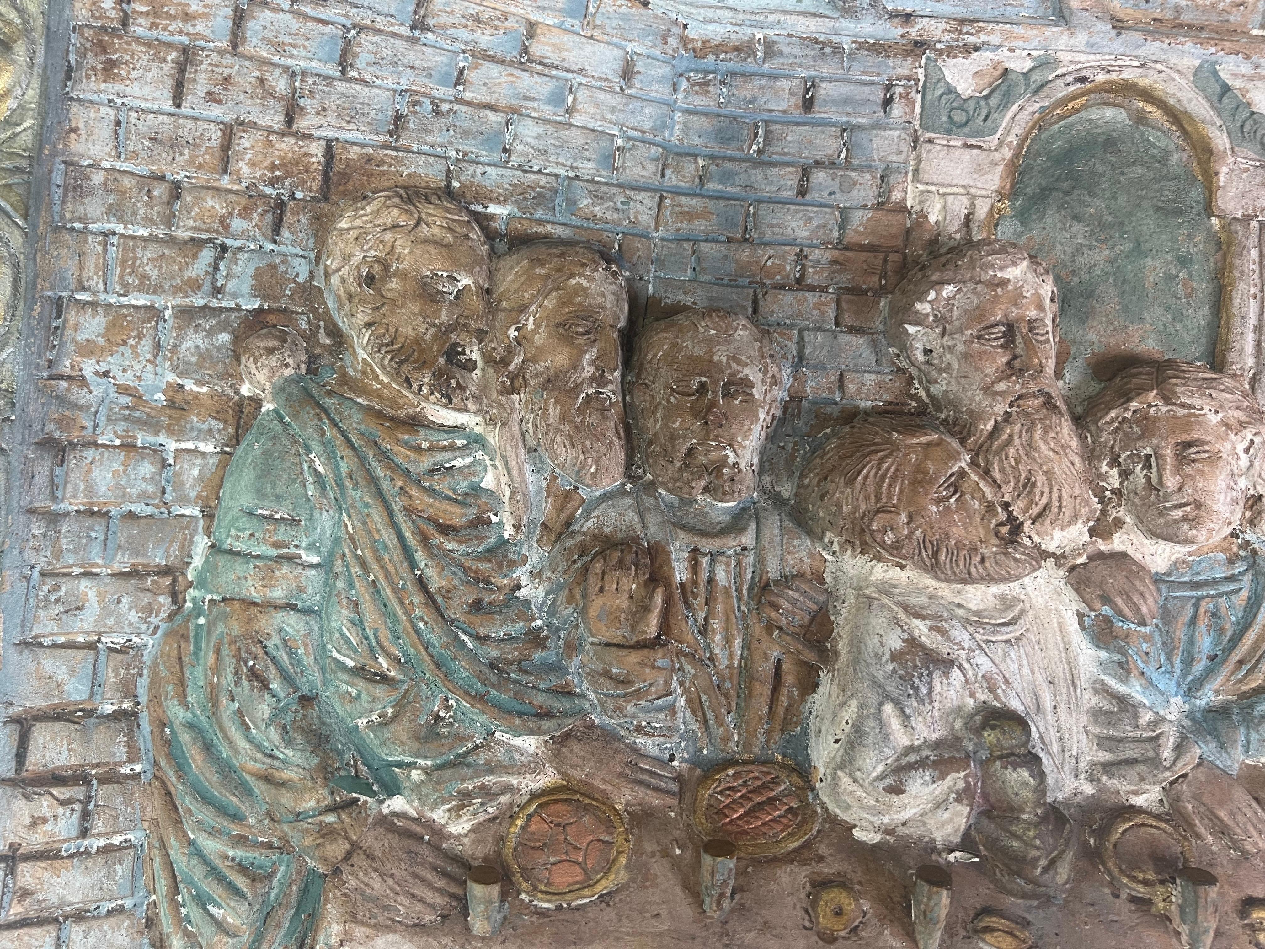 Renaissance Représentation italienne en bois sculpté de 