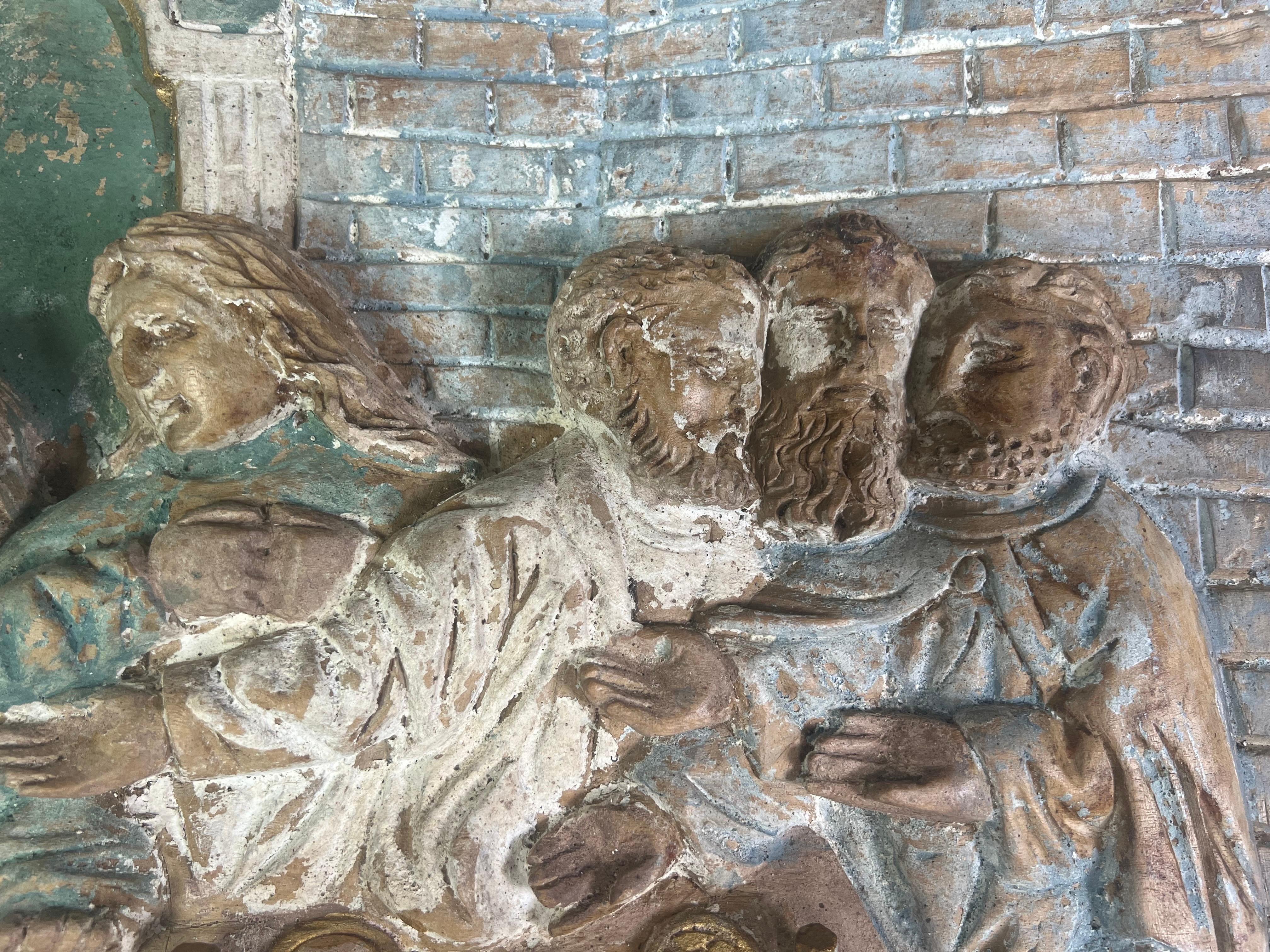 Représentation italienne en bois sculpté de 