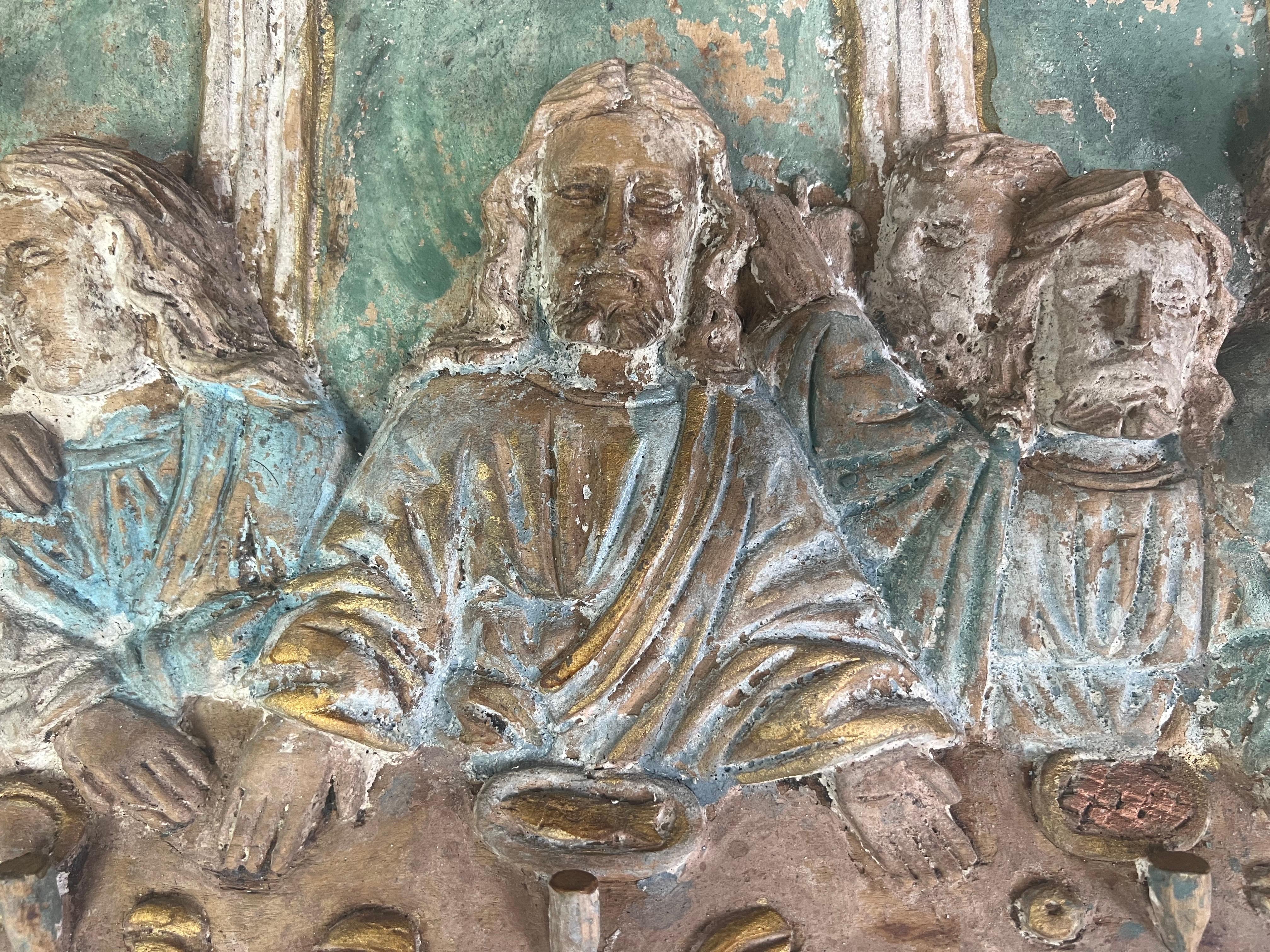 XIXe siècle Représentation italienne en bois sculpté de 