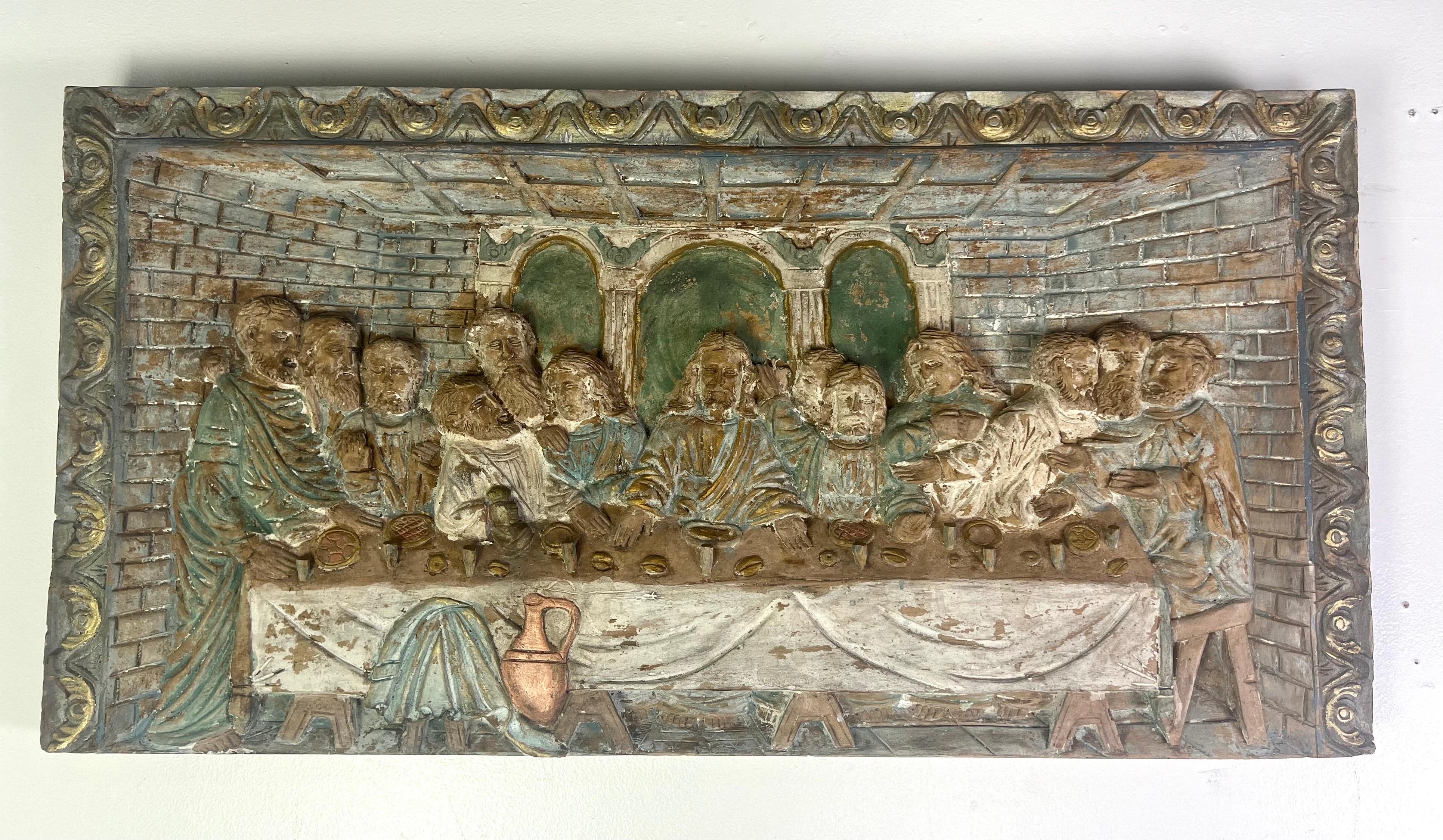Représentation italienne en bois sculpté de 