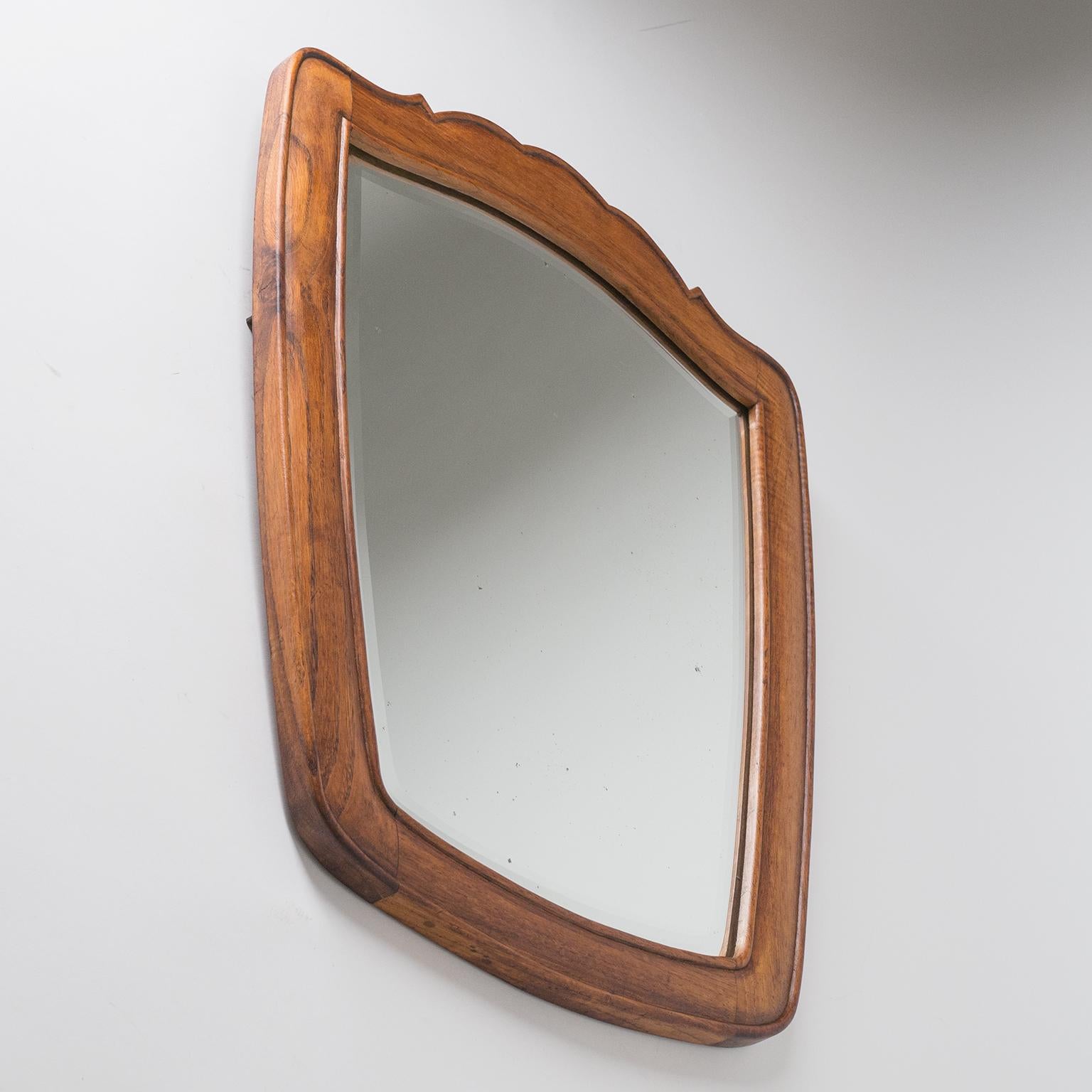 Mid-20th Century Italian Carved Wood Mirror, 1930s