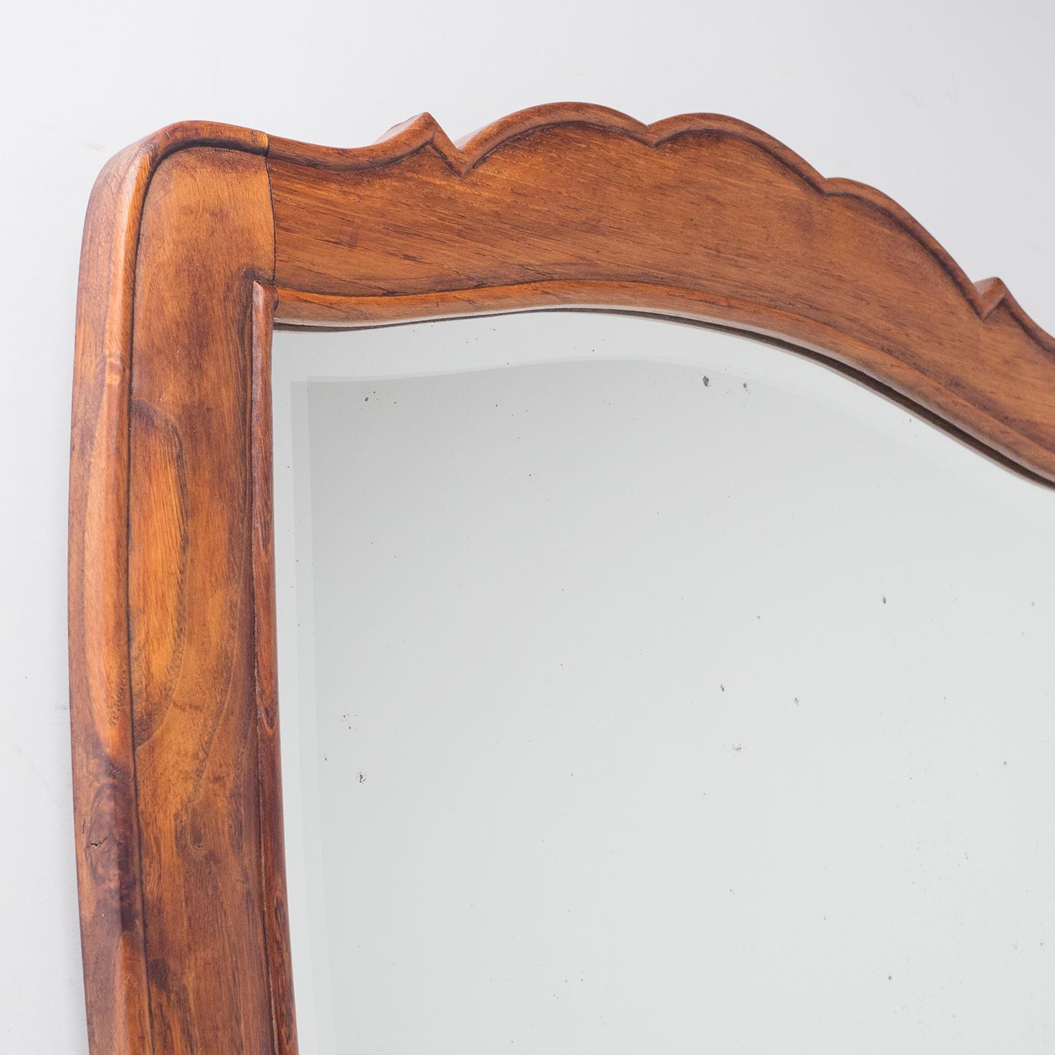 Italian Carved Wood Mirror, 1930s 1