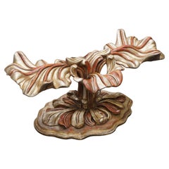 Italian Carved Wood Palm Tree Base Dining Table