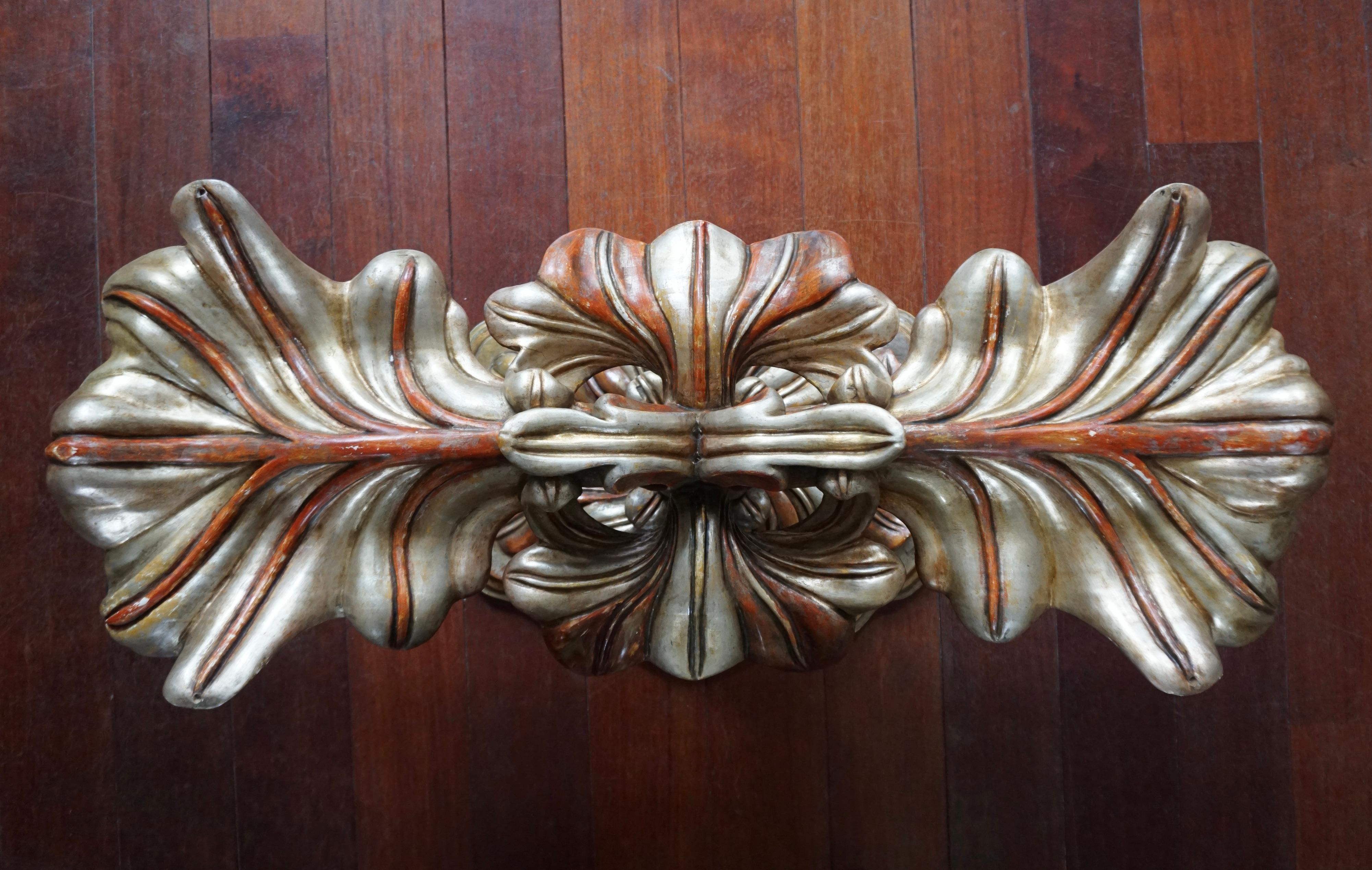 Italian Carved Wood Palm Tree Base Dining Table For Sale 1