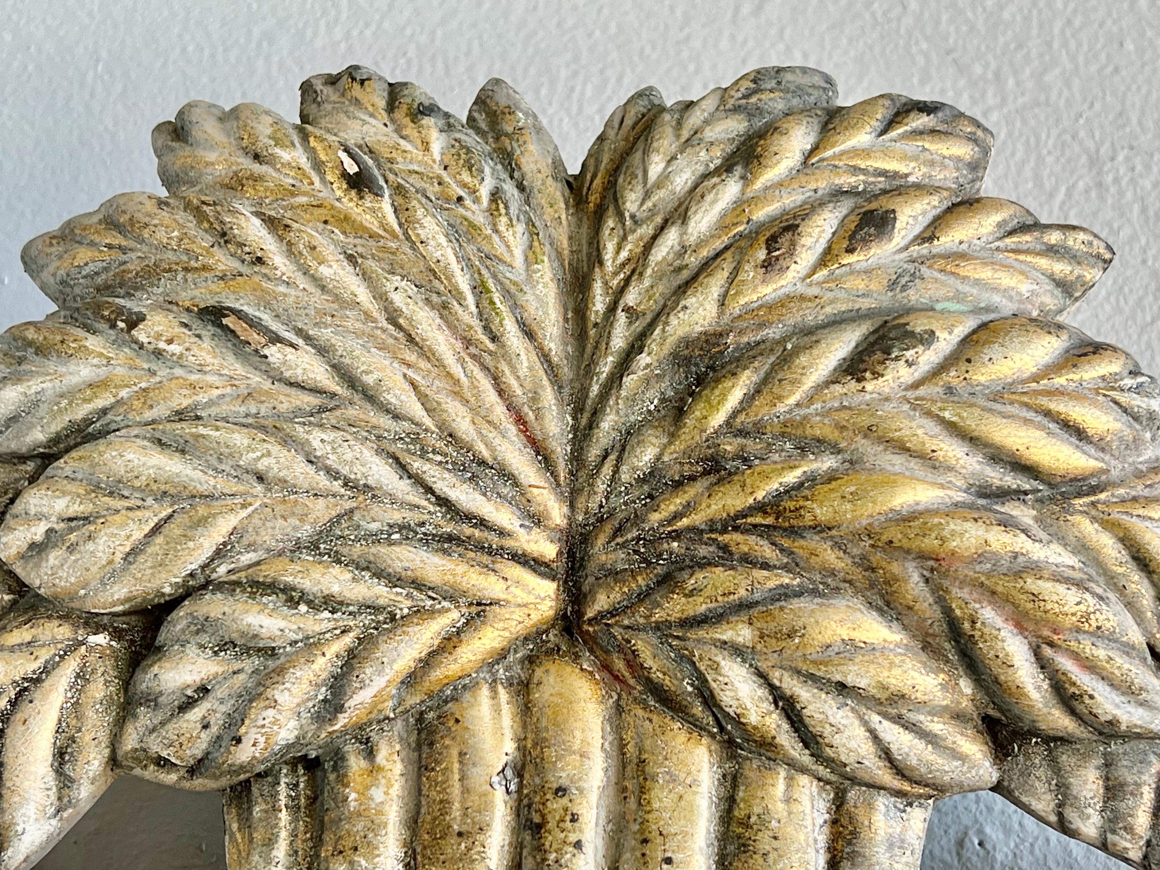 Italian Carved Wood Parcel Gilt Wheat Mirror 4