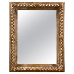 Italian Carved Wood Spiral Mirror