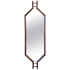 Italian Carved Wood Wall Mirror by Ico Parisi, 1960s