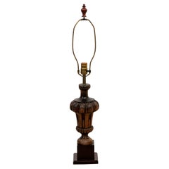 Italian Carved Wooden Finial Lamp