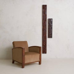 Italian Carved Wooden Wall Panel by Gianni Pinna, 1970s