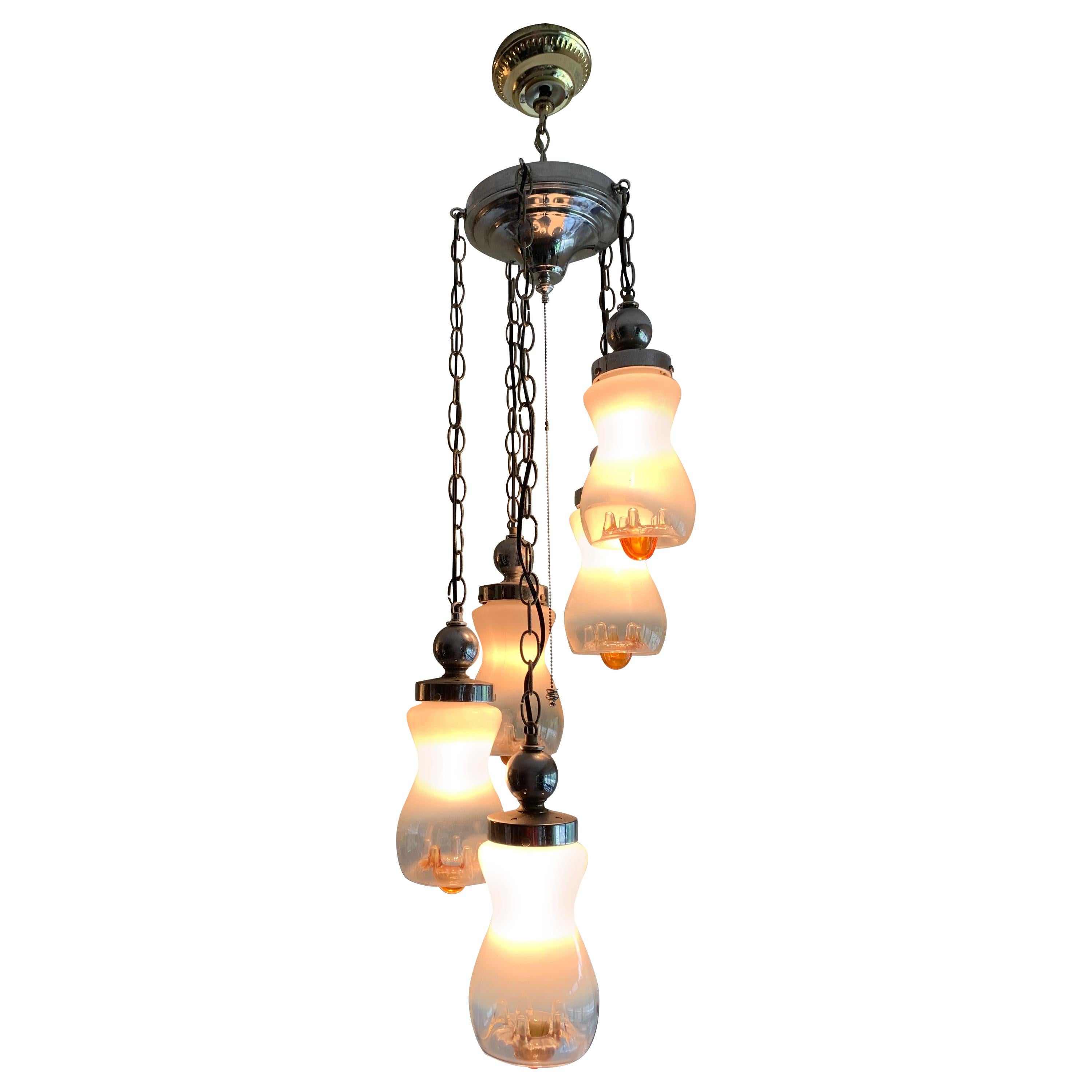 Vintage Cascading Spiked Glass Lighting