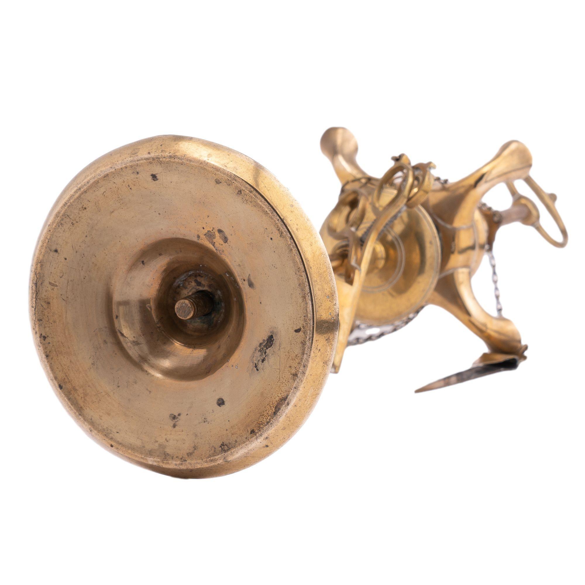 Italian Cast Brass Four Burner Lucerne Oil Lamp '1810' 7