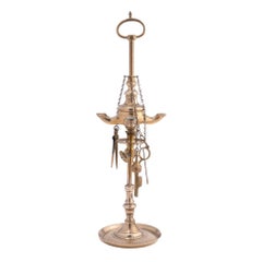 Italian Cast Brass Four Burner Lucerne Oil Lamp '1810'