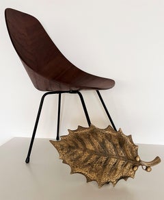 Italian Cast Brass Large Decorative Catch All Tray or Vide-Poche, 1970s