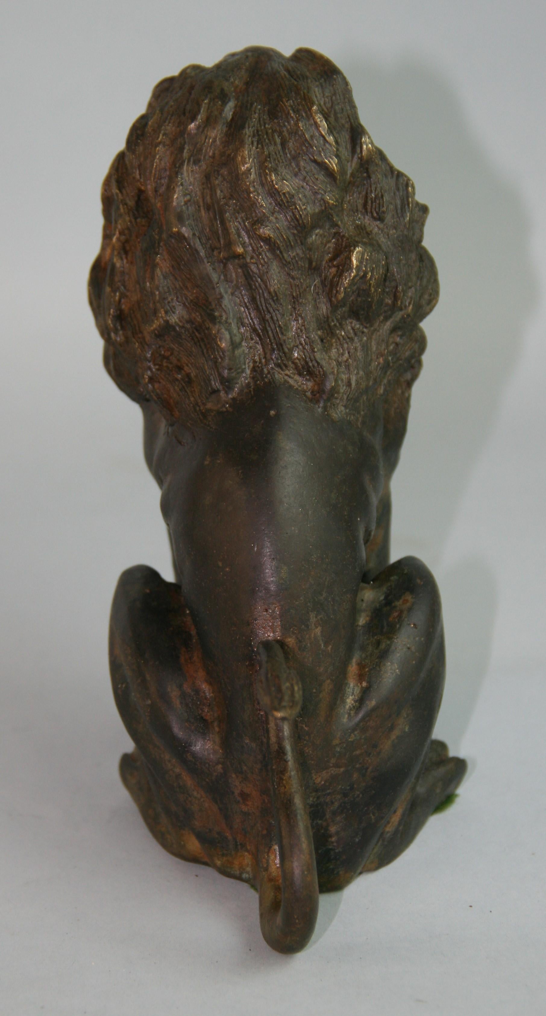 Italian Cast Bronze of a Male Lion For Sale 3
