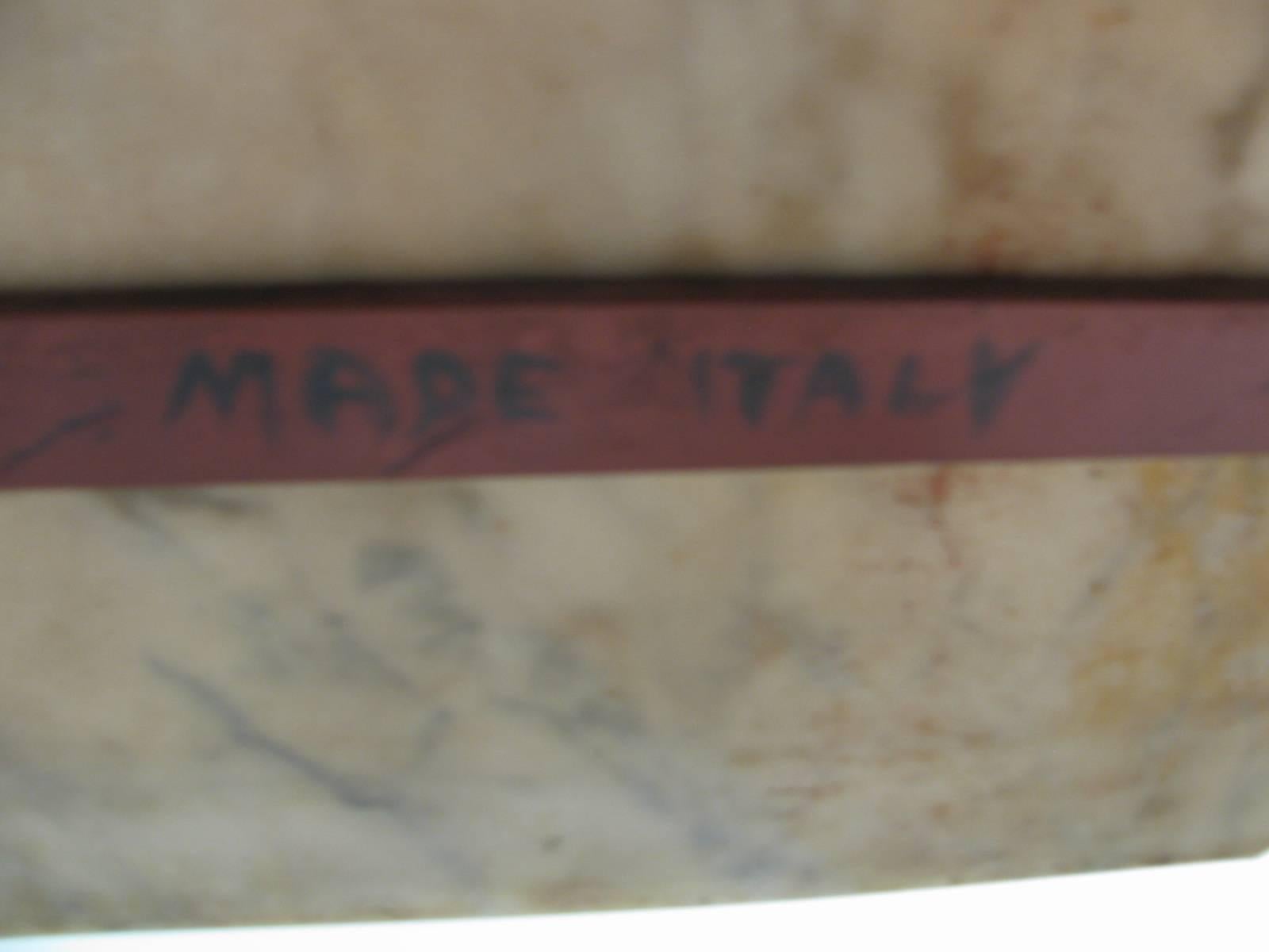 Italian Cast Iron Base with Marble Top Garden Table 4