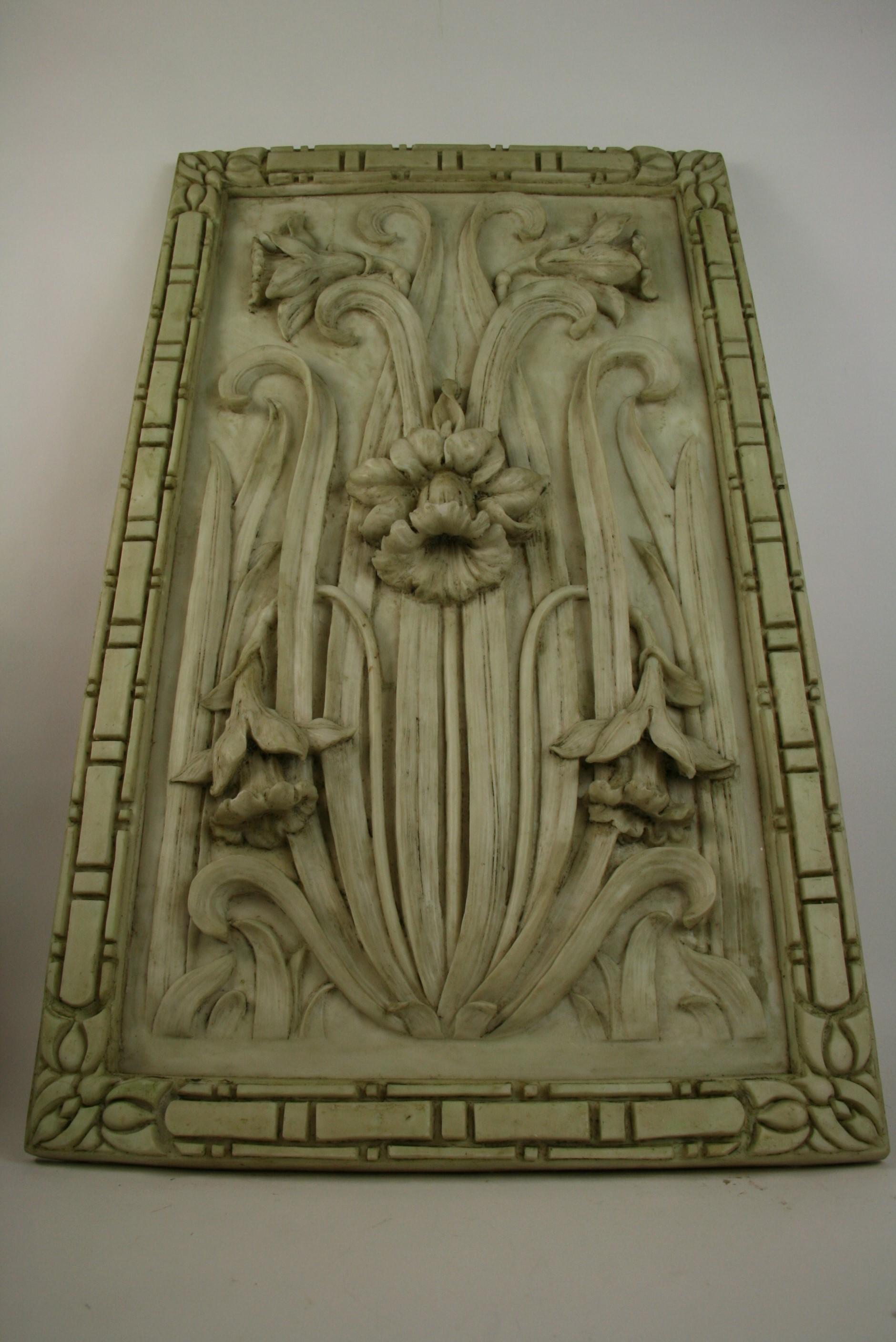 Italian Cast Resin Stone Daffodil Architectural Panel(2 panels Available) 9